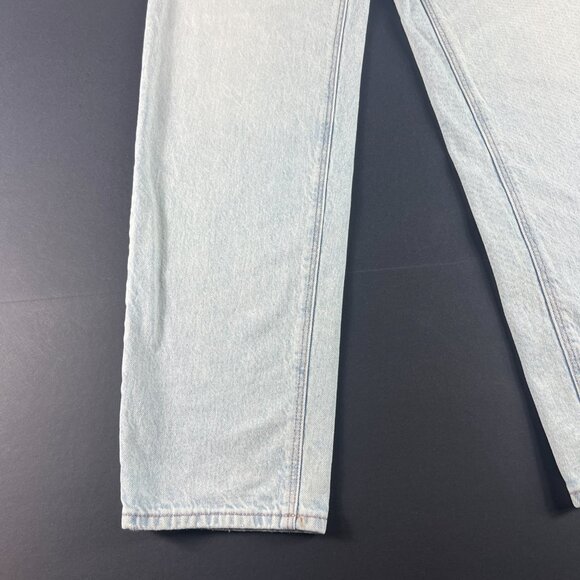 American Eagle Jeans Womens 28x31* Highest Rise Baggy Straight Blue Denim Tag 2R - Picture 6 of 16